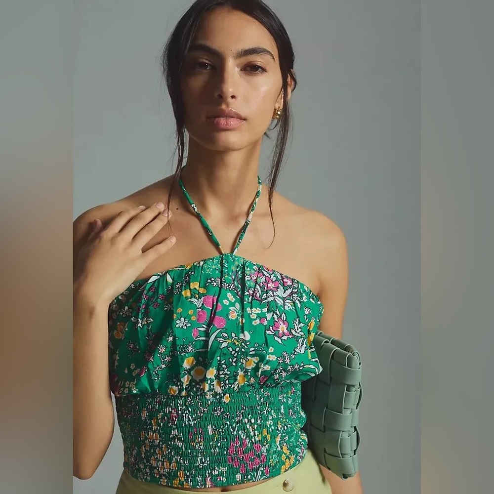 Anthropologie Maeve Woven Halter Top, NWT, Size XL